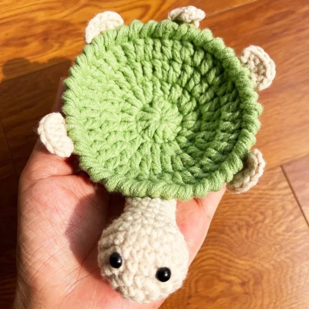 Water Dish Reptile - Sous-verre fantaisie en crochet tortue, tissé